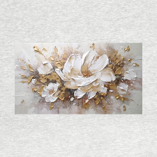 3D flowers - creamy and textured painting 2 by redwitchart